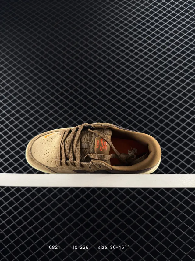 Nike SB Force 58 Tan Brown Suede Canvas স্কেটবোর্ড জুতা 5