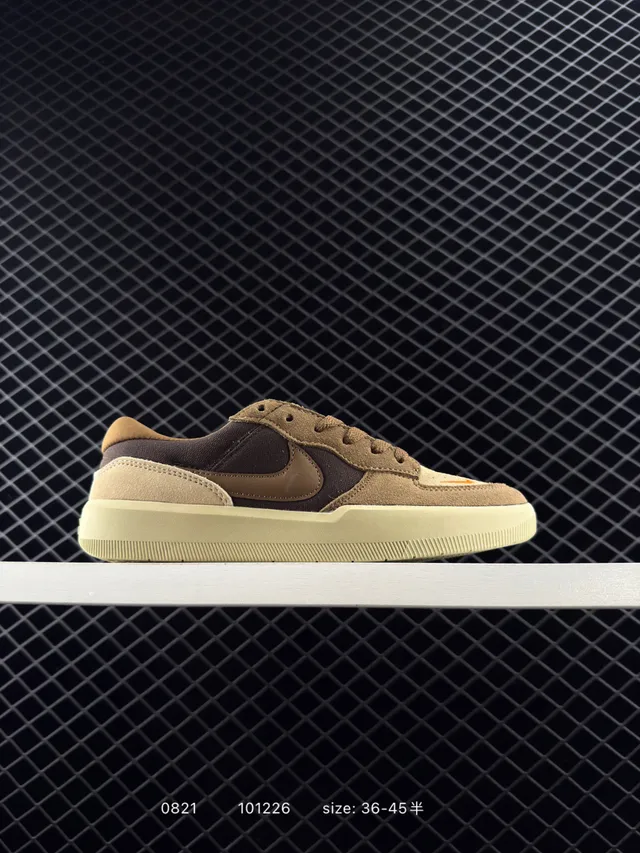 Nike SB Force 58 Tan Brown Suede Canvas স্কেটবোর্ড জুতা 6