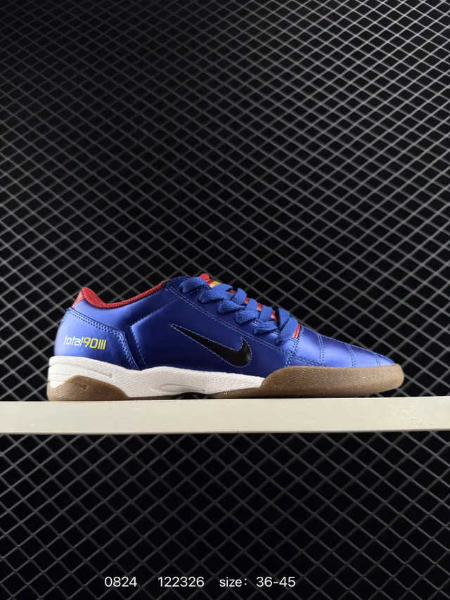Nike Total 90 III الأزرق الملكي الأحمر المطاطي أحذية كرة القدم الداخلية 6