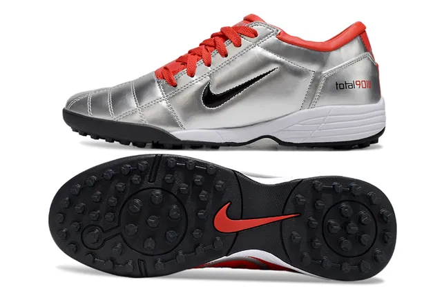 Nike Total 90 III Silver Red Turf Soccer Shoes 7