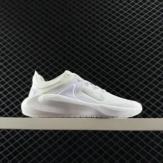Nike أبيض بيج وسادة رغوية منحوتة وسطية أحذية أسلوب حياة