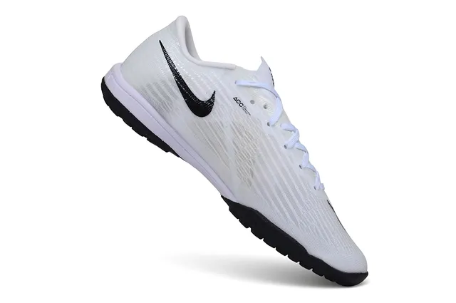 Nike Blanco Negro Flyweave Superior Silueta Baja Corte Zapatos de Fútbol Indoor 2