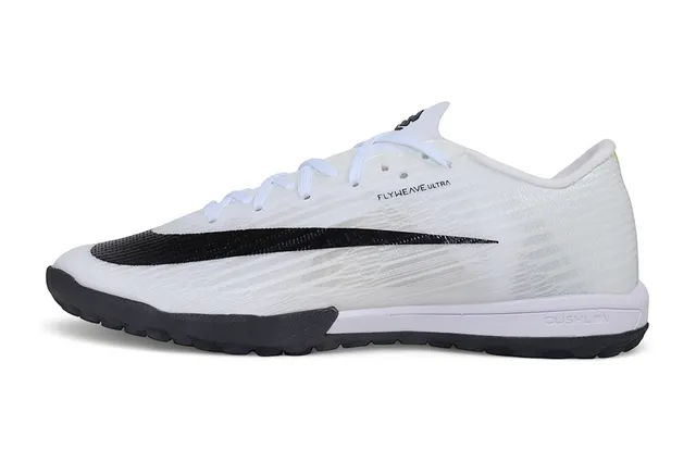 Nike Blanco Negro Flyweave Superior Silueta Baja Corte Zapatos de Fútbol Indoor 6