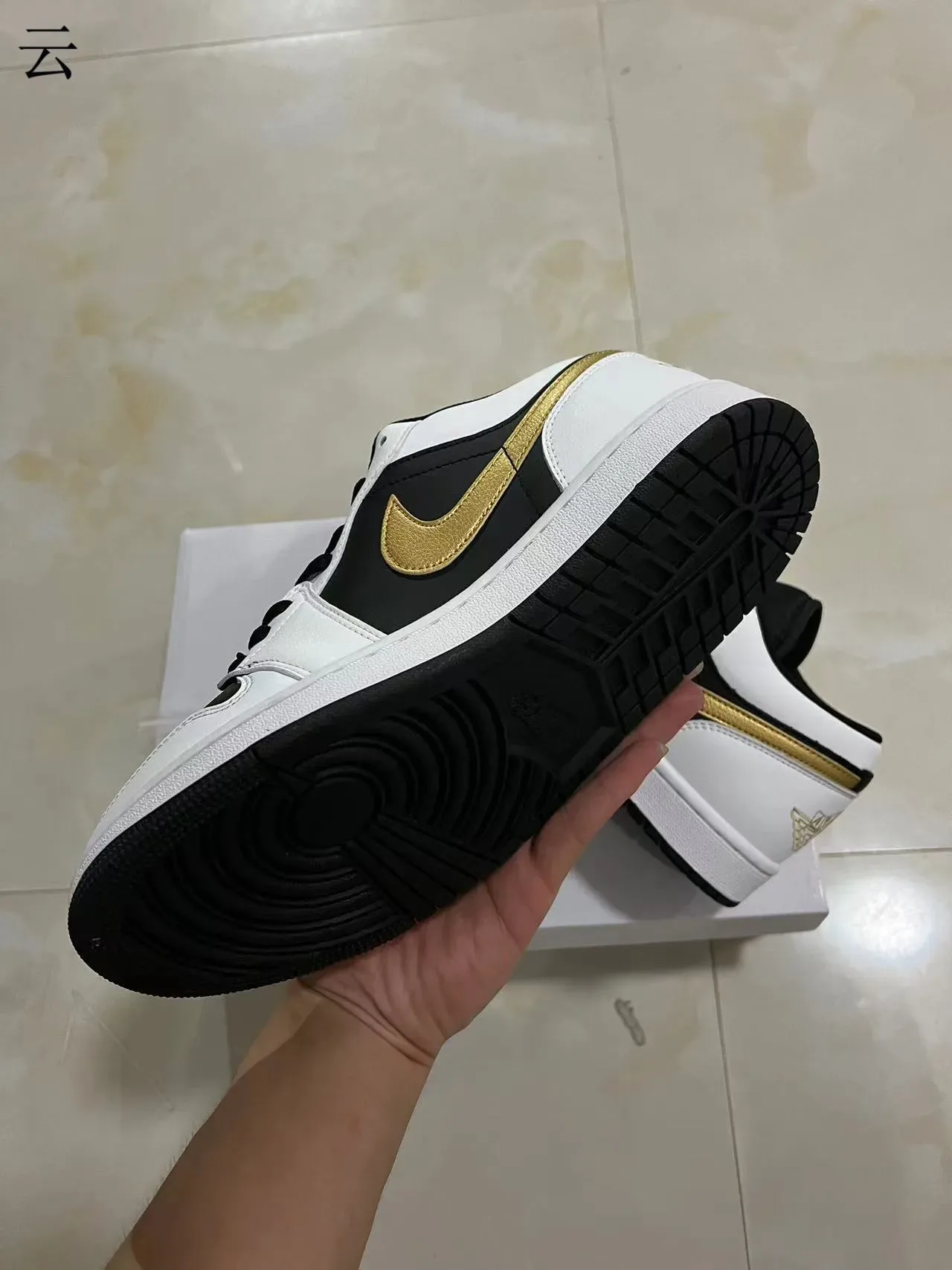 Nike Branco Ouro Tênis Lifestyle De Couro E Sintético Superposição Topo Baixo 6