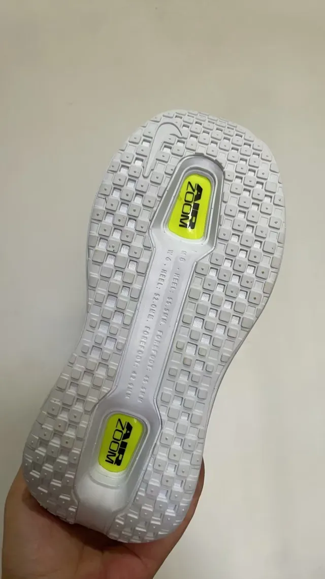 Nike White Green Knit Upper Visible Air Zoom Unit Running Shoes 4