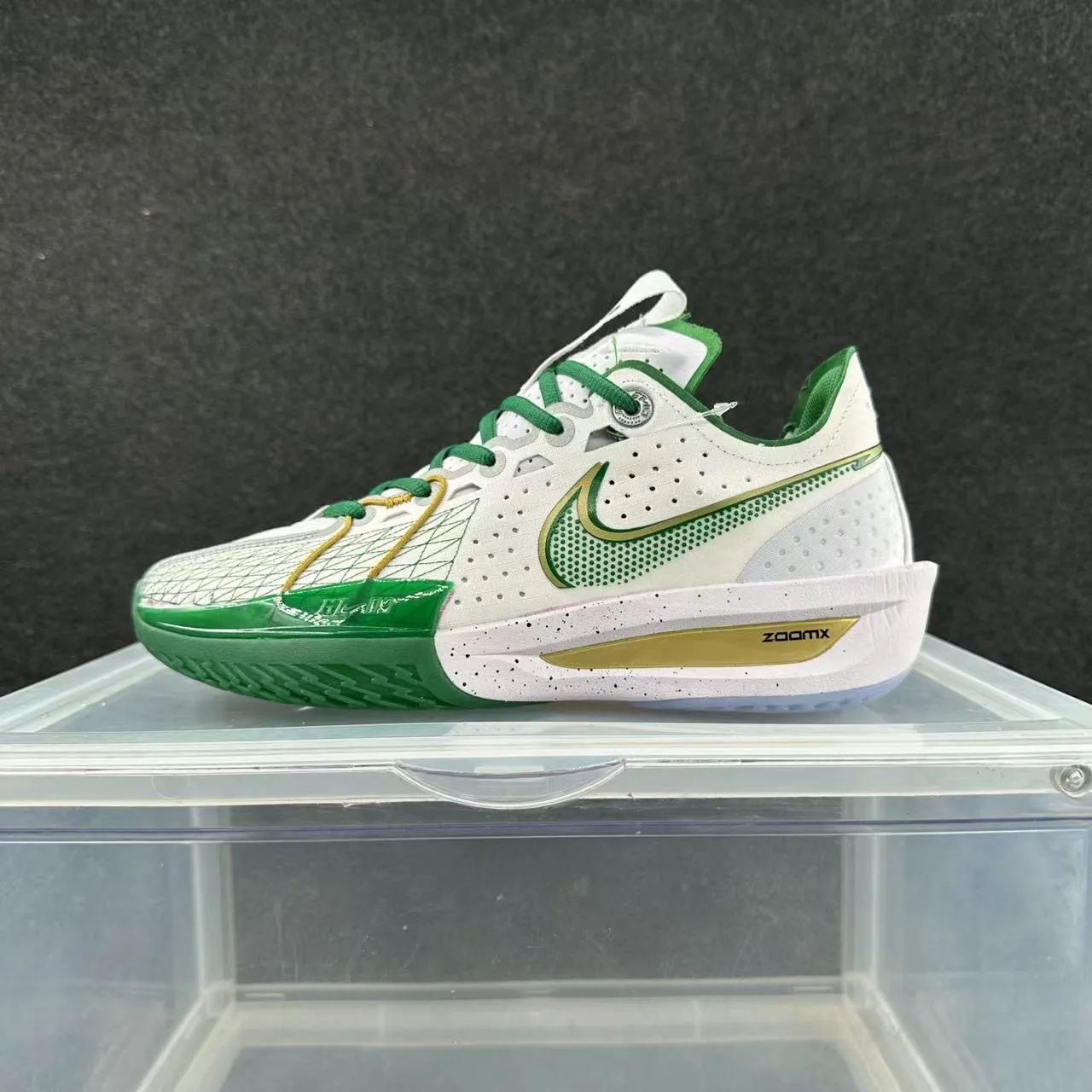 Nike White Green Perforated Mesh ZoomX Running Shoes 2