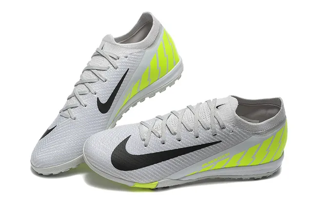 Nike White Yellow Knit Upper Neon Accent Panels Turf Soccer Shoes 2