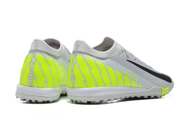 Nike White Yellow Knit Upper Neon Accent Panels Turf Soccer Shoes 3