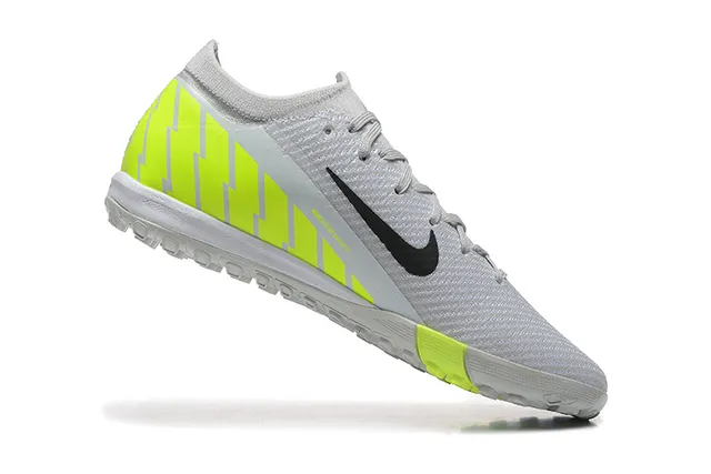 Nike White Yellow Knit Upper Neon Accent Panels Turf Soccer Shoes 4