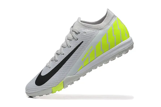 Nike White Yellow Knit Upper Neon Accent Panels Turf Soccer Shoes 5