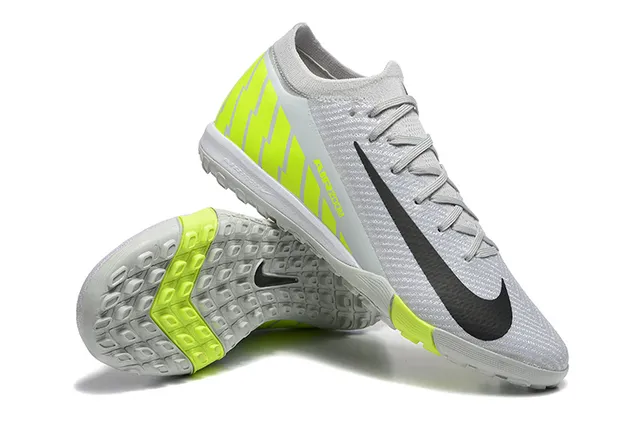 Nike White Yellow Knit Upper Neon Accent Panels Turf Soccer Shoes 6