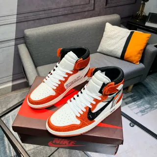 Nike x Off-White Air Jordan 1 Crystal Orange বাস্কেটবল জুতো