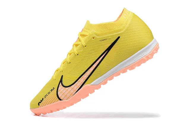 Nike Jaune Orange Flyknit Haut Clous pêche Turf Soccer Shoes 4