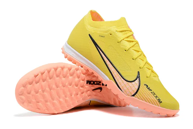 Nike Jaune Orange Flyknit Haut Clous pêche Turf Soccer Shoes 6