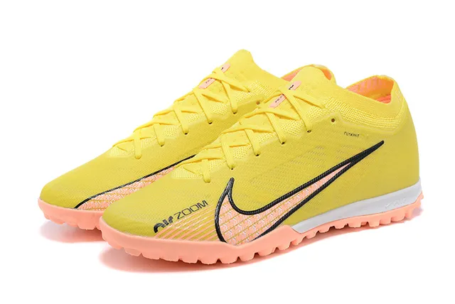Nike Jaune Orange Flyknit Haut Clous pêche Turf Soccer Shoes 8