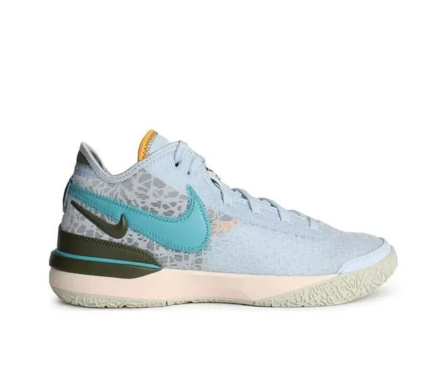 Nike Zoom GT Cut Low Chaussures de Basketball Bleu Glace Turquoise Olive 2