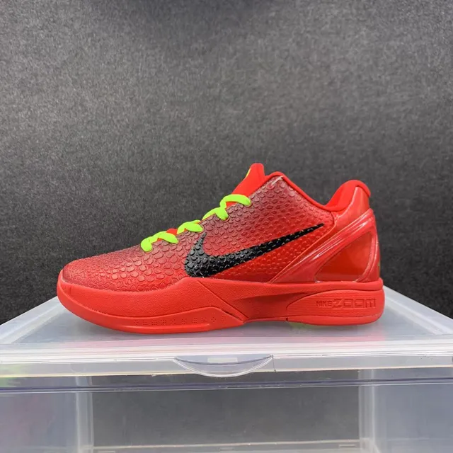 Nike Zoom Kobe VI Red Neon Green أحذية كرة السلة 2