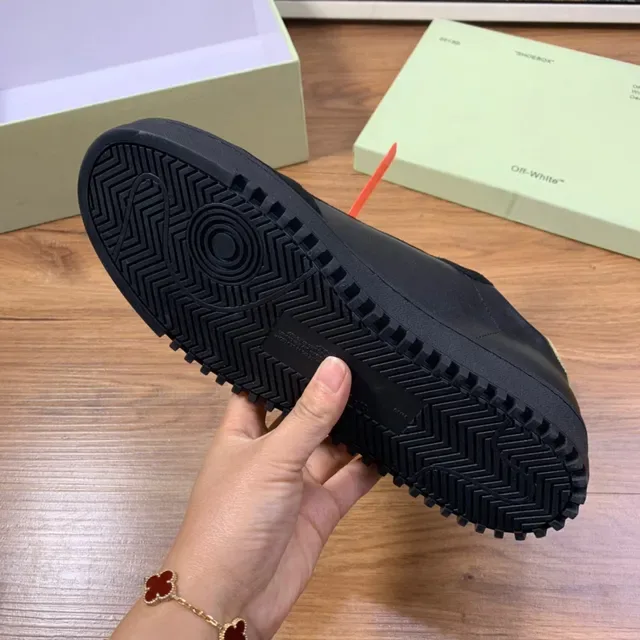 Off-White أسود أخضر سويد وجلد علوي أحزمة نيون أحذية لايف ستايل 2