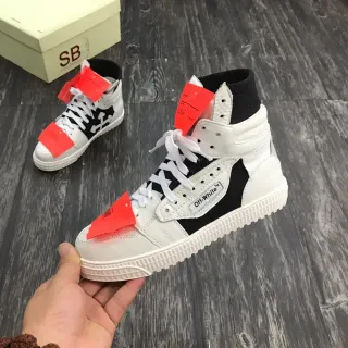 Off-White Black High-Top Industrial Detailing Lifestyle Sneakers