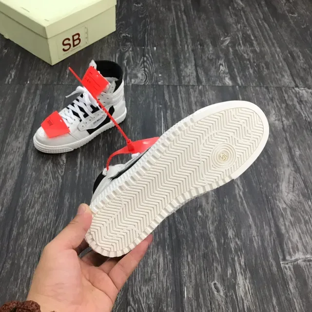 Off-White Black High-Top Industrial Detailing Lifestyle Sneakers 2