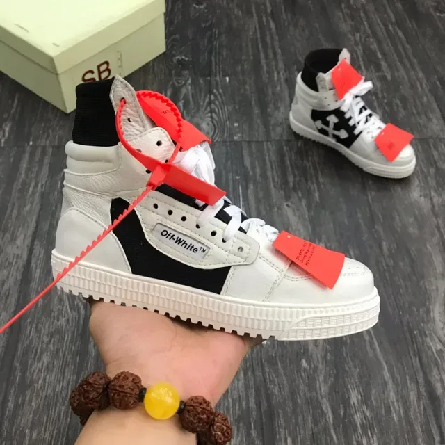 Off-White Black High-Top Industrial Detailing Lifestyle Sneakers 8
