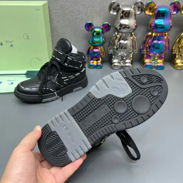 Off-White 黑色 高帮 工业 带 系统 生活方式 运动鞋 2