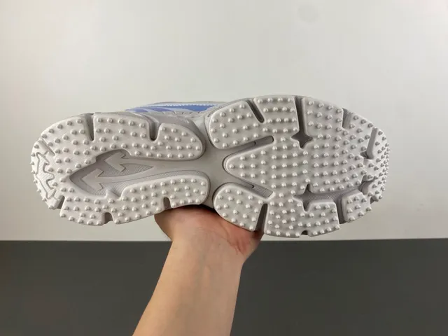 অফ-হোয়াইট নীল প্ল্যাটফর্ম সোল লেয়ার্ড সিন্থেটিক সেজ চাঙ্কি স্নিকার্স 9