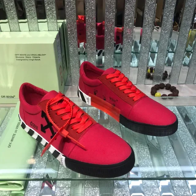 Off-White Diagonal Arrow Lona Roja Sneakers Lifestyle 8
