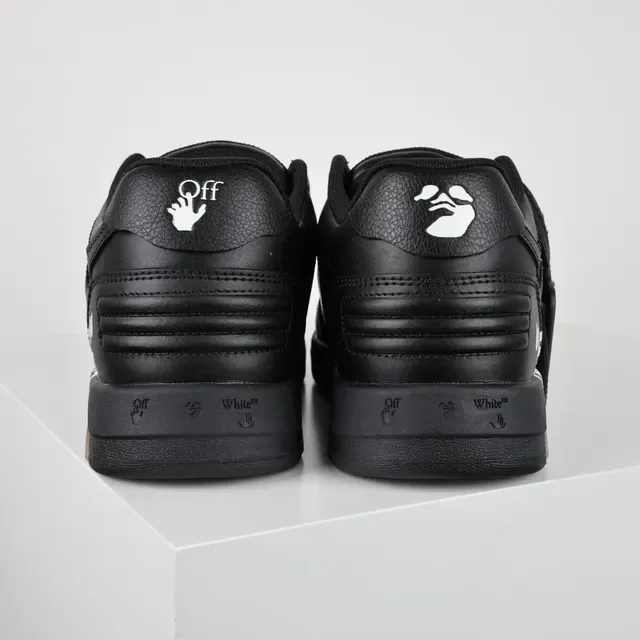 Off-White For Walking Black Leather Lifestyle Sneakers 8