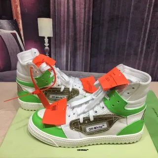 Off-White Green High-Top Industrial-Detail Lifestyle Sneakers