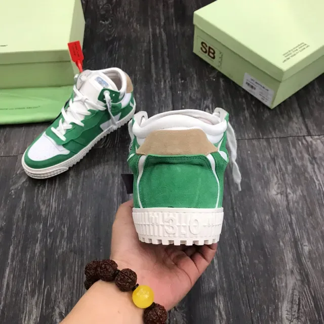 Off-White Green Purple Industrial Deconstruction Oversized Arrow Patch Lifestyle Sneakers 3