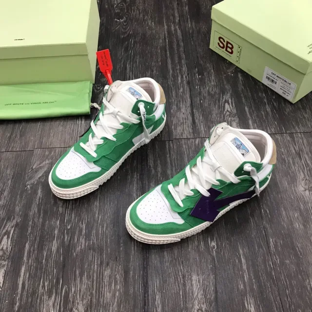 Off-White Green Purple Industrial Deconstruction Oversized Arrow Patch Lifestyle Sneakers 8