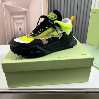 Off-White Industrial Runner Neon Yellow Black Chunky Sneakers