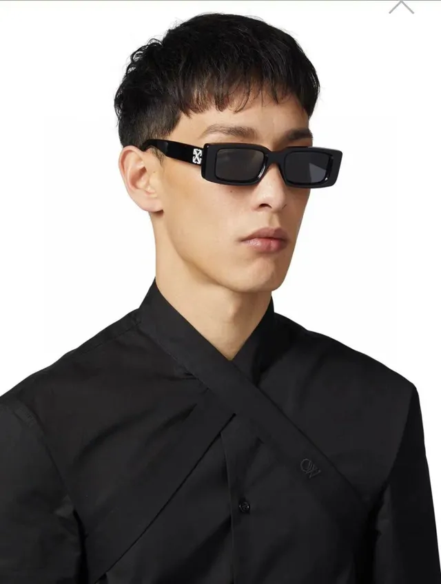 Off-White Oeri127 Arthur Black Frame Green Lens Sunglasses 4