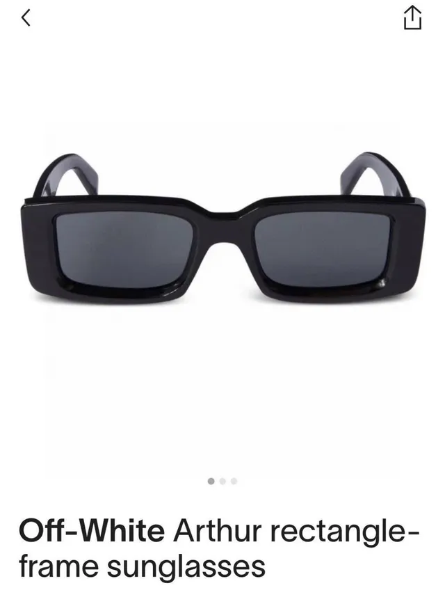 Off-White Oeri127 Arthur Black Frame Green Lens Sunglasses 5