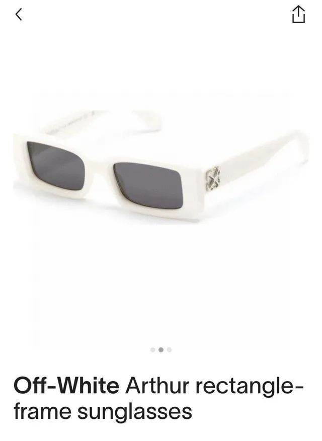 Off-White Oeri127 Arthur Black Frame Green Lens Sunglasses 9