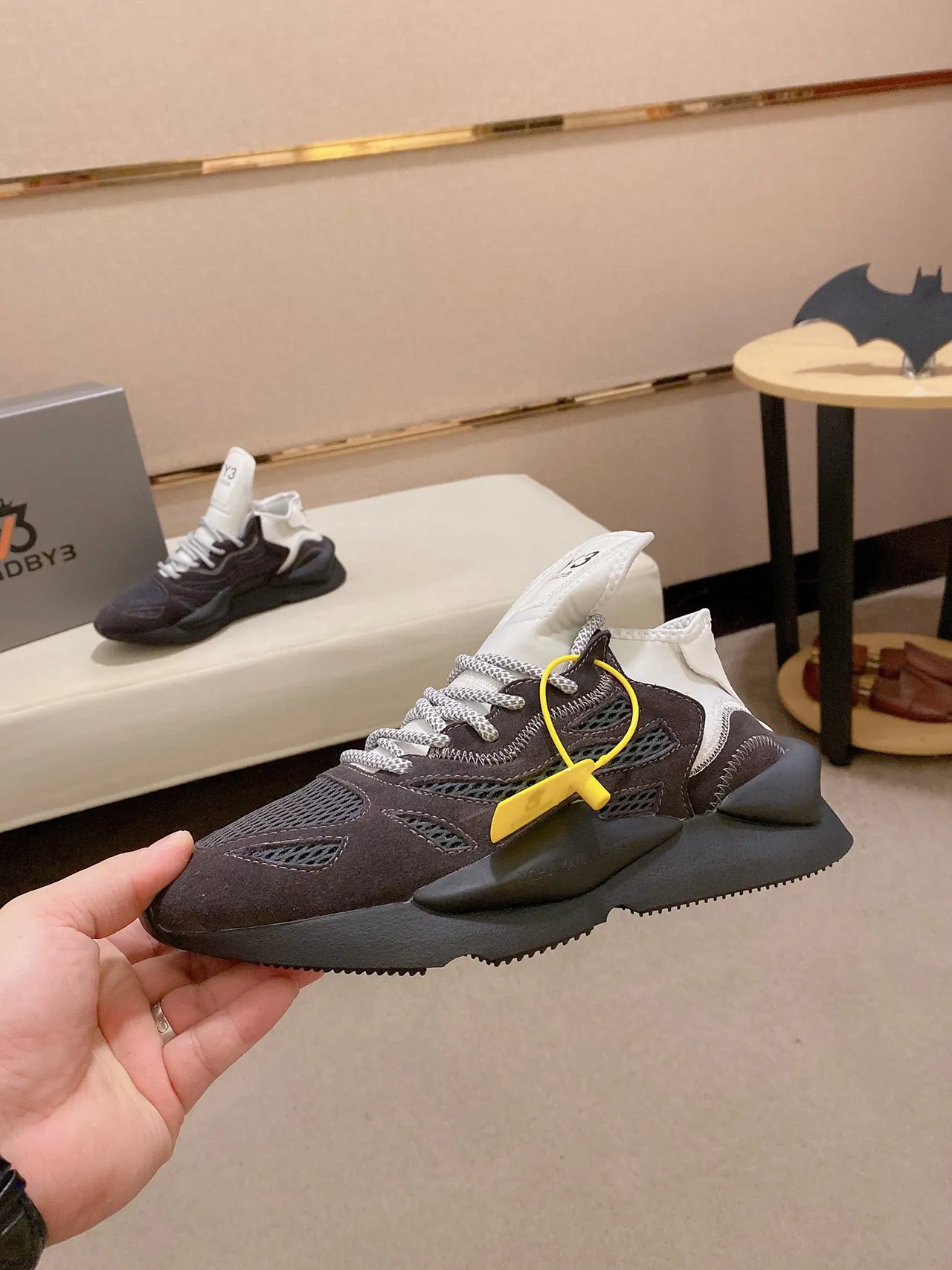 Off-White Runner 棕白黑黄 拉链领 厚底运动鞋 7