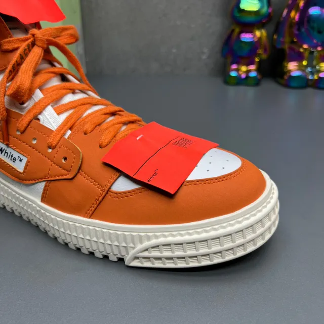 Off-White The Ten Naranja Zapatillas Lifestyle con Diseño Industrial de High-Top 6