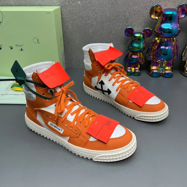 Off-White The Ten Naranja Zapatillas Lifestyle con Diseño Industrial de High-Top 7