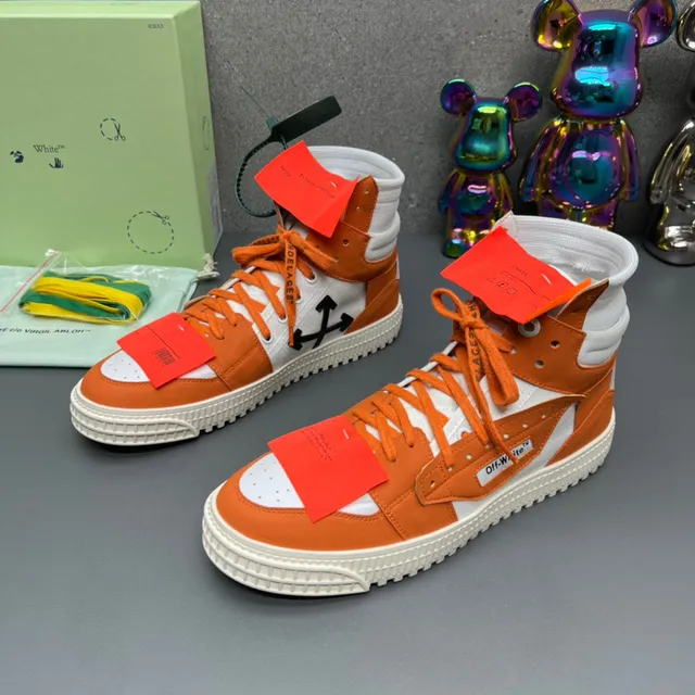 Off-White The Ten Naranja Zapatillas Lifestyle con Diseño Industrial de High-Top 8
