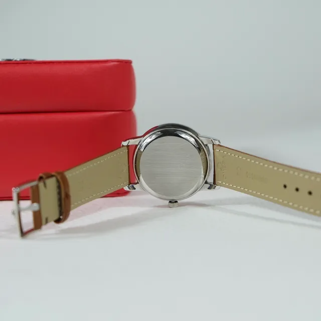 Omega De Ville White Dial Brown Leather Strap Mechanical Watch 5