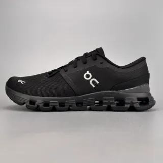 On Cloud Black White Knit Upper Segmented CloudTec Midsole Running Shoes