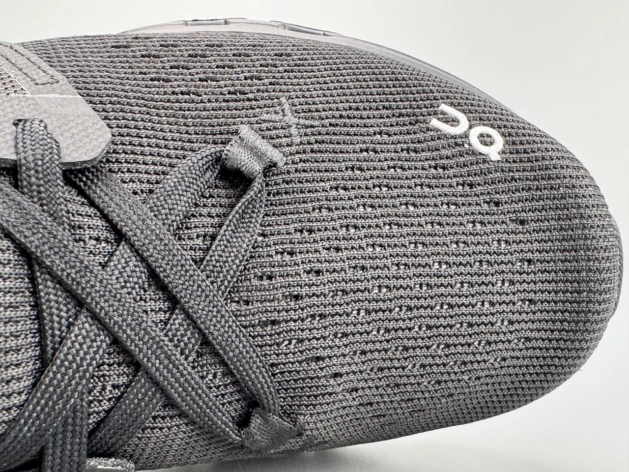 On Cloud Black White Knit Upper Segmented CloudTec Midsole Running Shoes 4