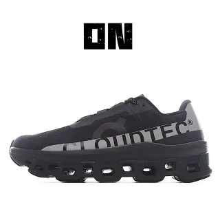 On Cloudmonster Black Gray Running Shoes