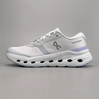 On Cloudmonster Light Gray and Lavender Running Shoes
