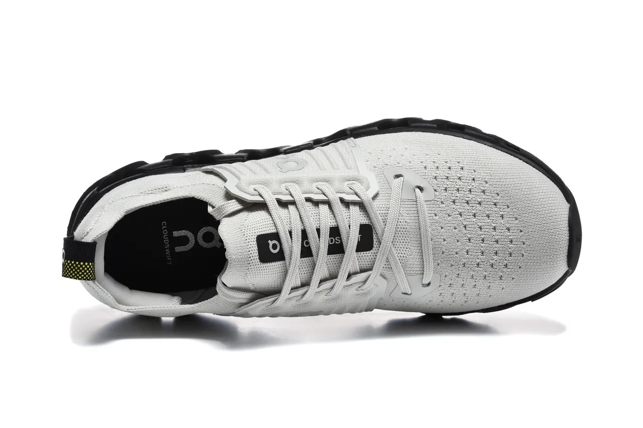 On Cloudmonster Light Gray Black zapatillas de correr 3