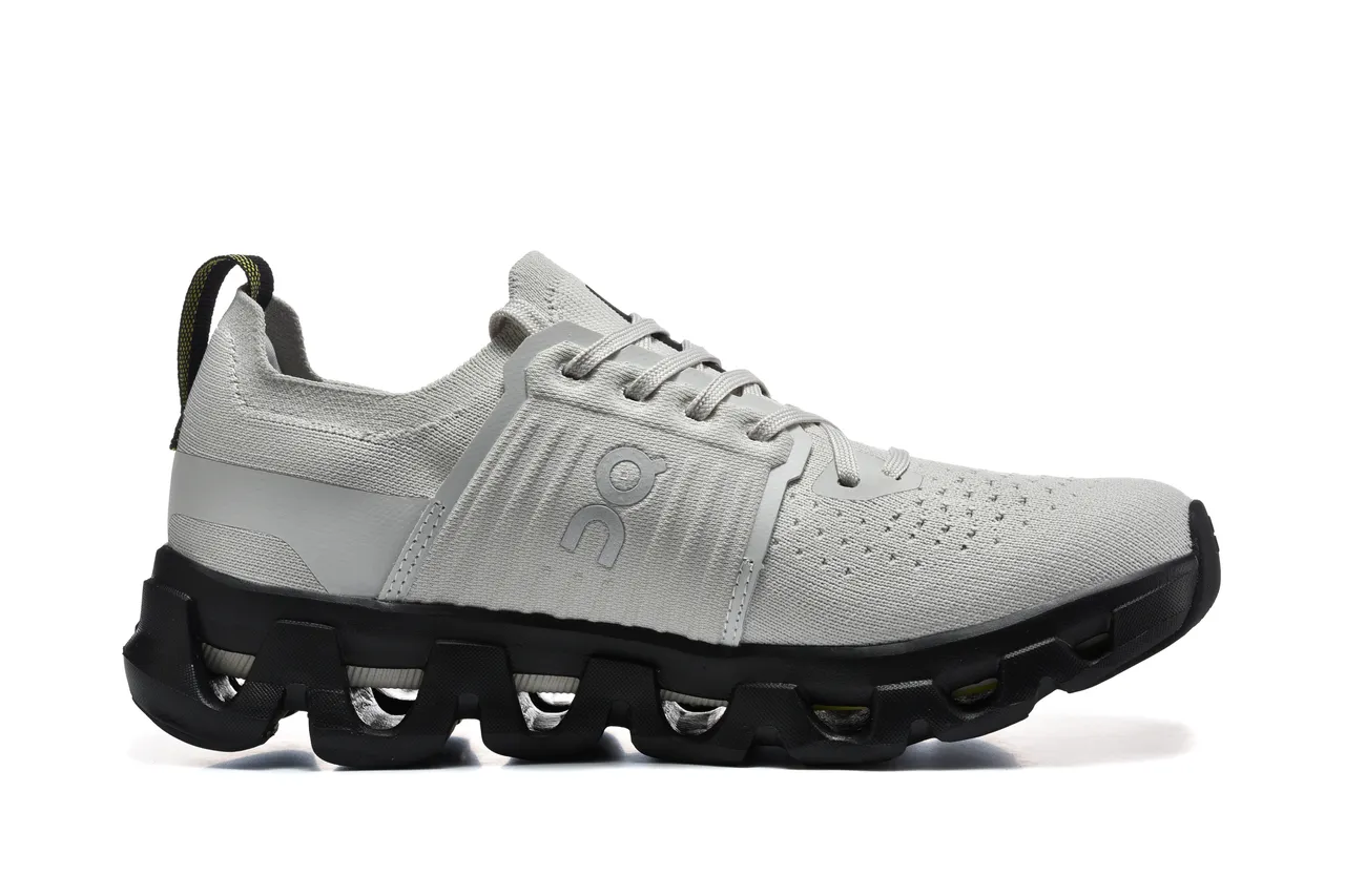On Cloudmonster Light Gray Black zapatillas de correr 4