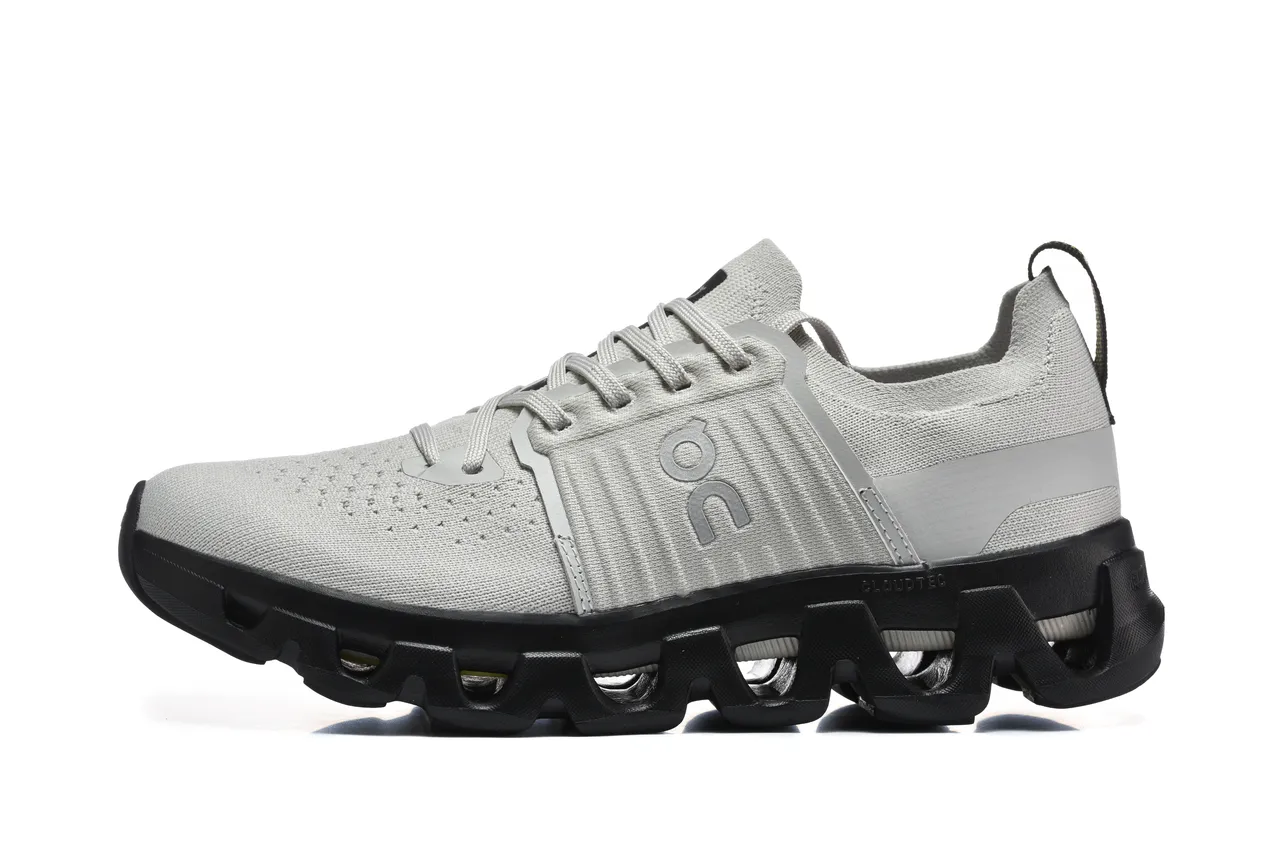 On Cloudmonster Light Gray Black zapatillas de correr 5