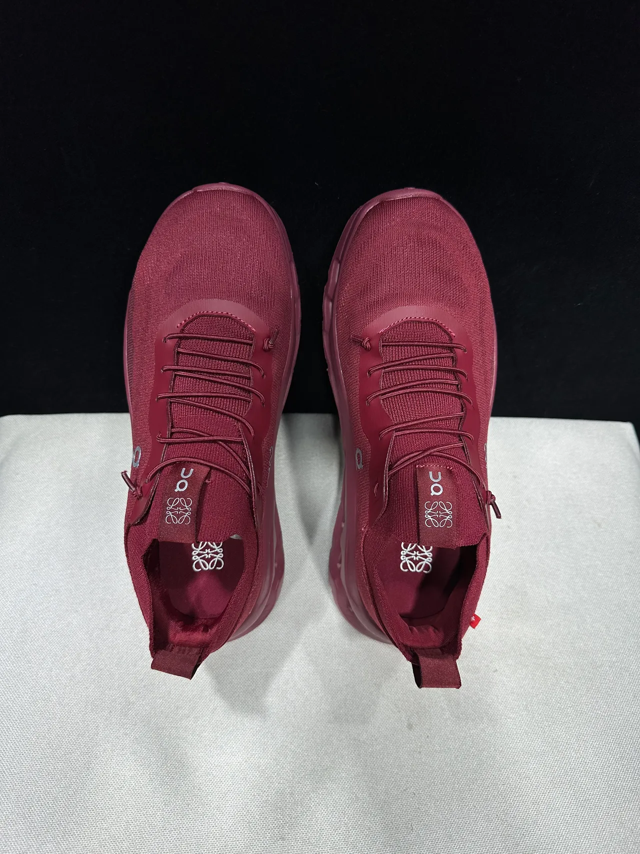 On Cloudmonster Maroon Knit দৌড়ের জুতা 11