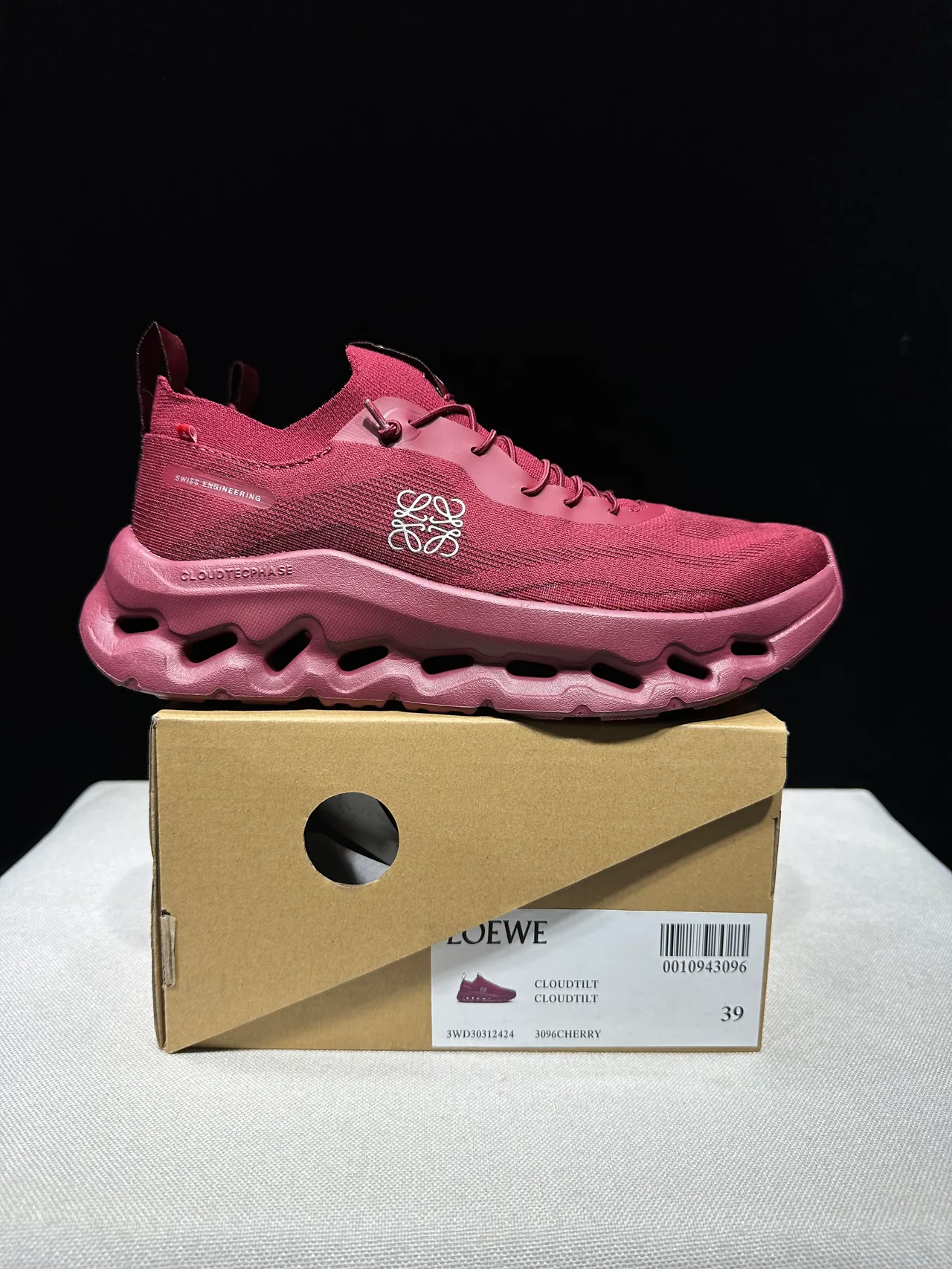 On Cloudmonster Maroon Knit দৌড়ের জুতা 13